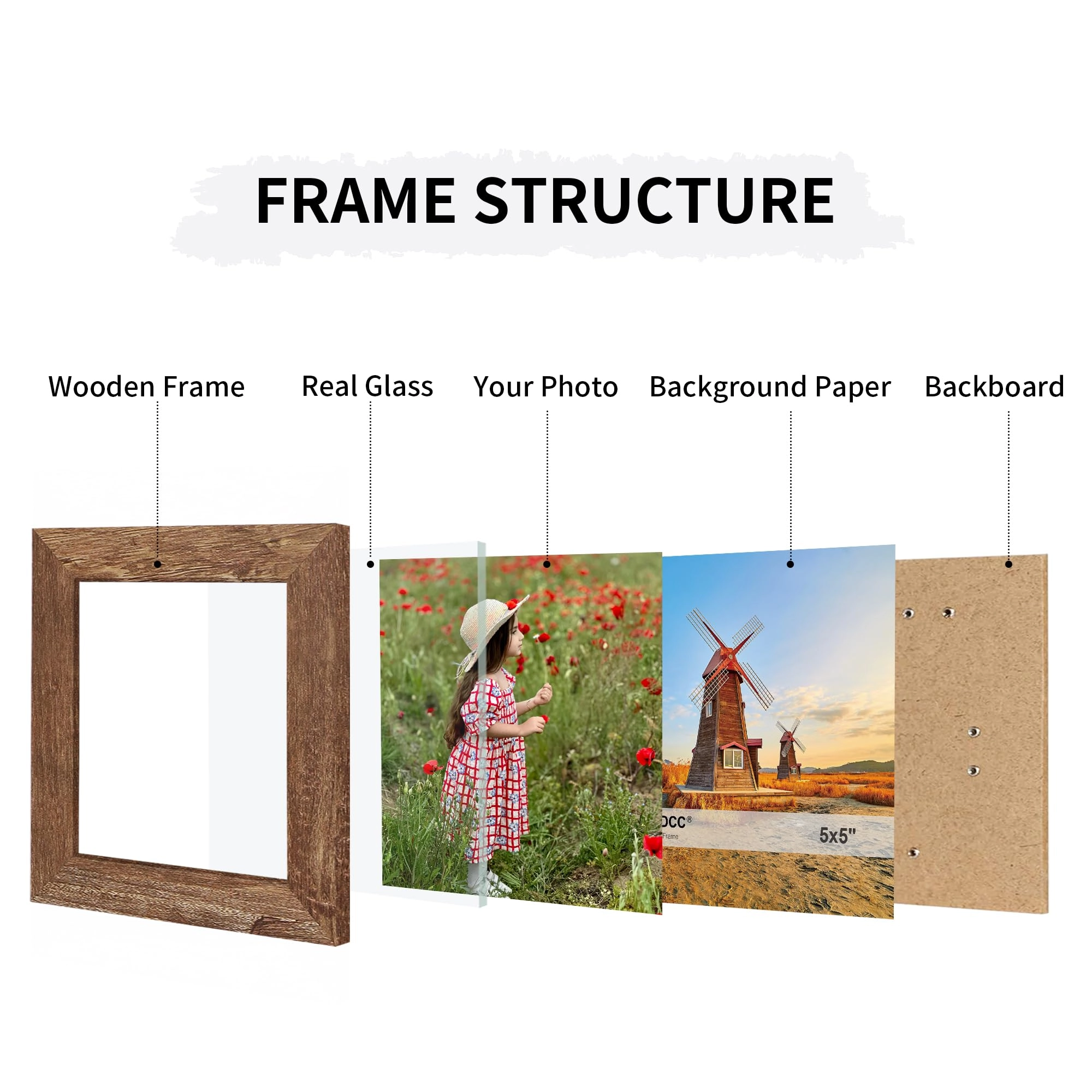 Collage Picture Frames - 5x5 in 3 Opening