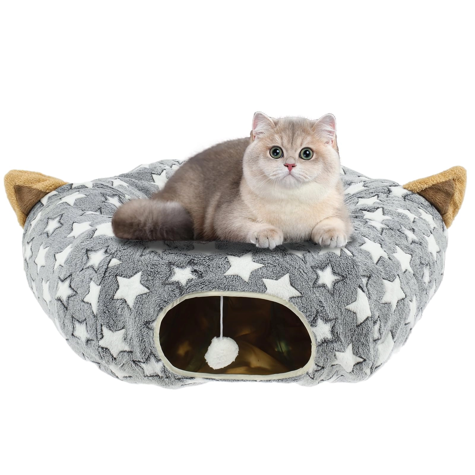 Caffney Cat Tunnel Bed - high resilience PP cotton filling