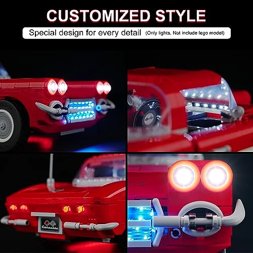 LED Light Kit for LEGO 10321 Corvette - Plastic 1