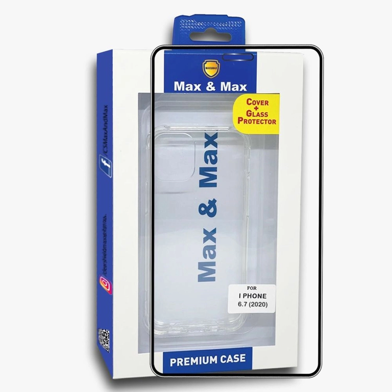 Max & Max Clear Shatterproof Tempered Glass Screen Protector + TPU Back Protector for iPhone 12 Pro Max