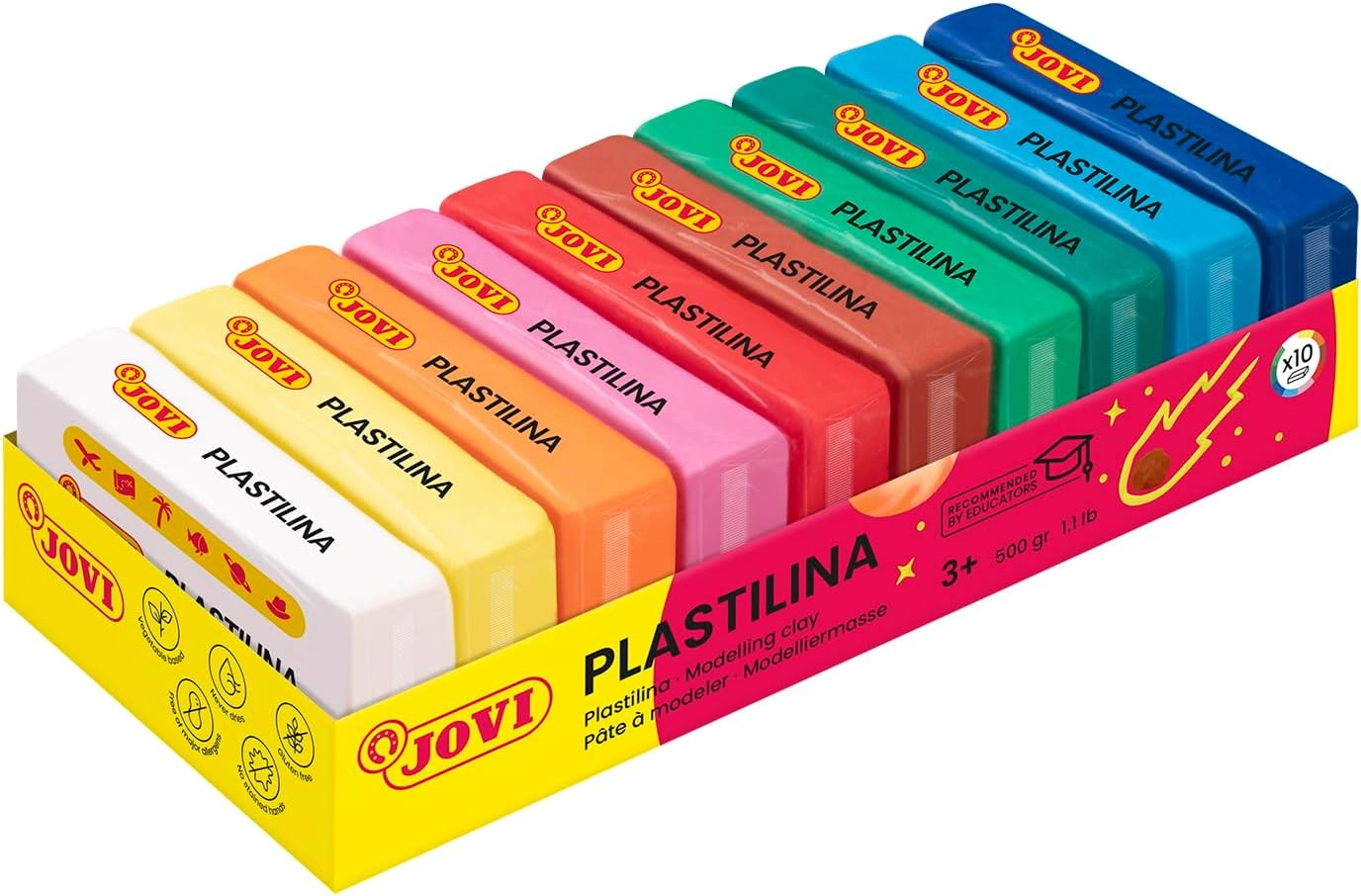 Jovi Plastilina Modeling Clay - 50g 10pcs.