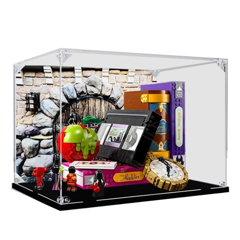 HCAEIOFJ Display Case (43227) - 13.77x9.84x9.84in. Black Bottom+background