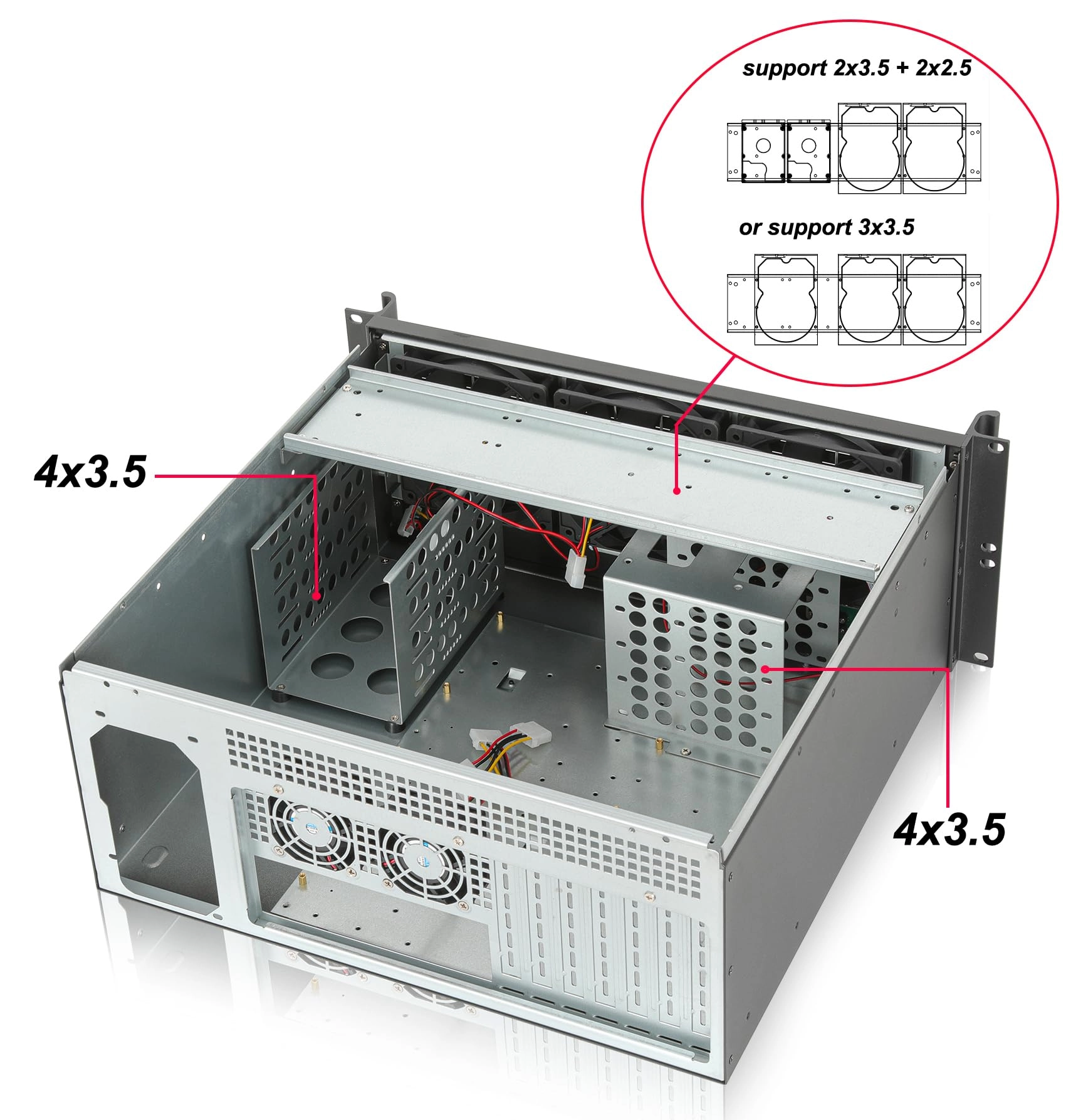 Server Chassis - 4U rackmount 360mm radiator support