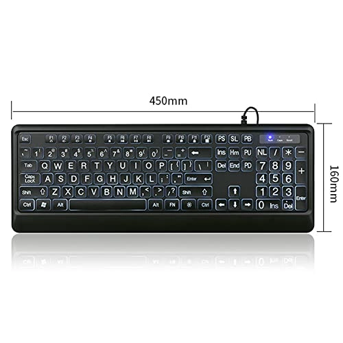 Ergonomic Large Font Print Keyboard - Qwert RF|usb