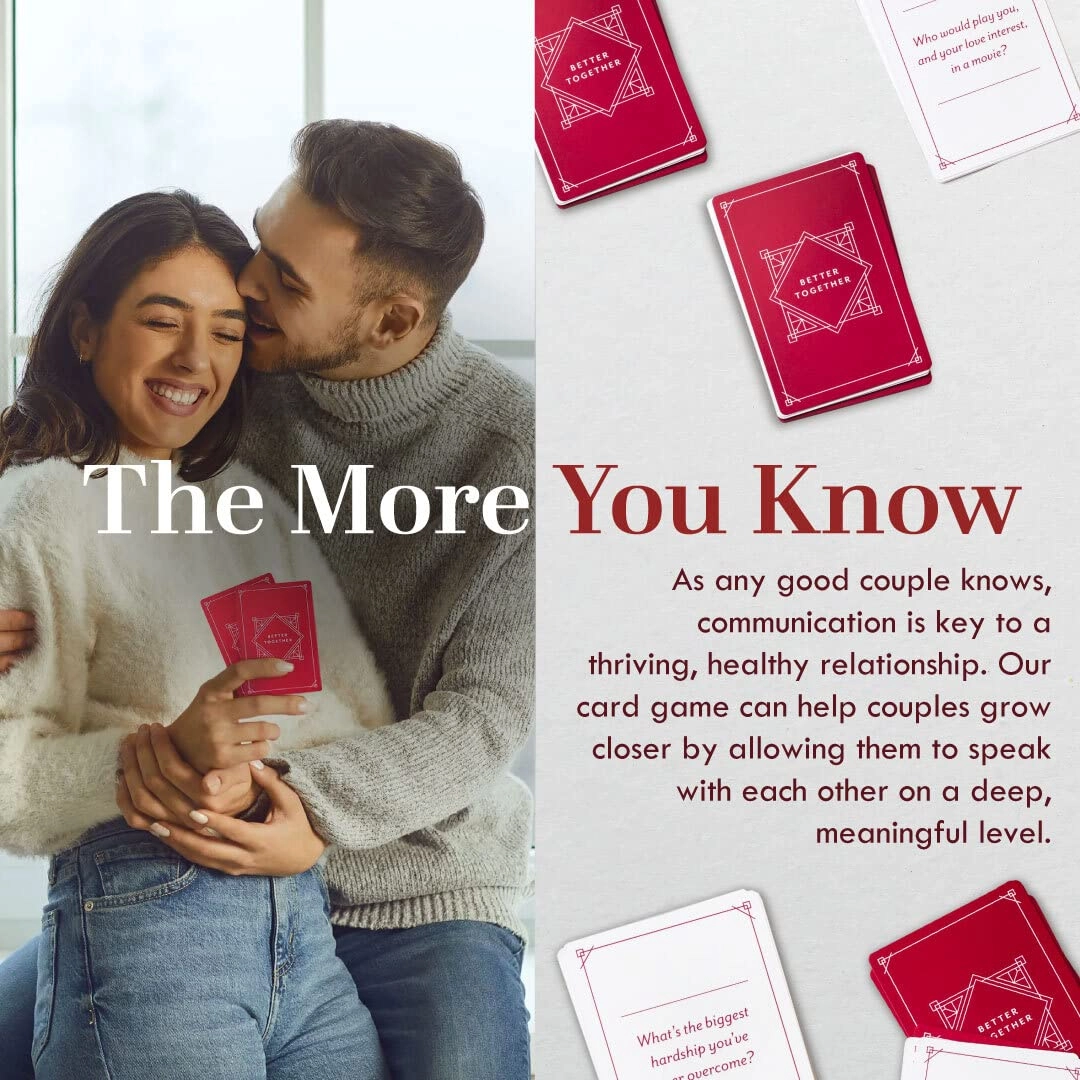Honest Conversation Starter - 100 Romantic & Deep Questions Relationship Card Game