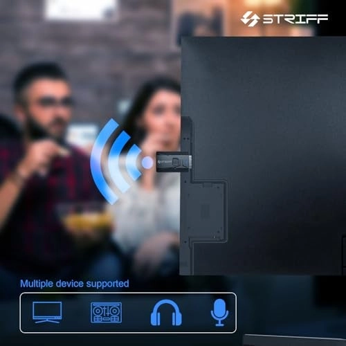 Bluetooth Car Adapter - Bluetooth 5.0 Wireless Car Aux Home Headphones PC TV