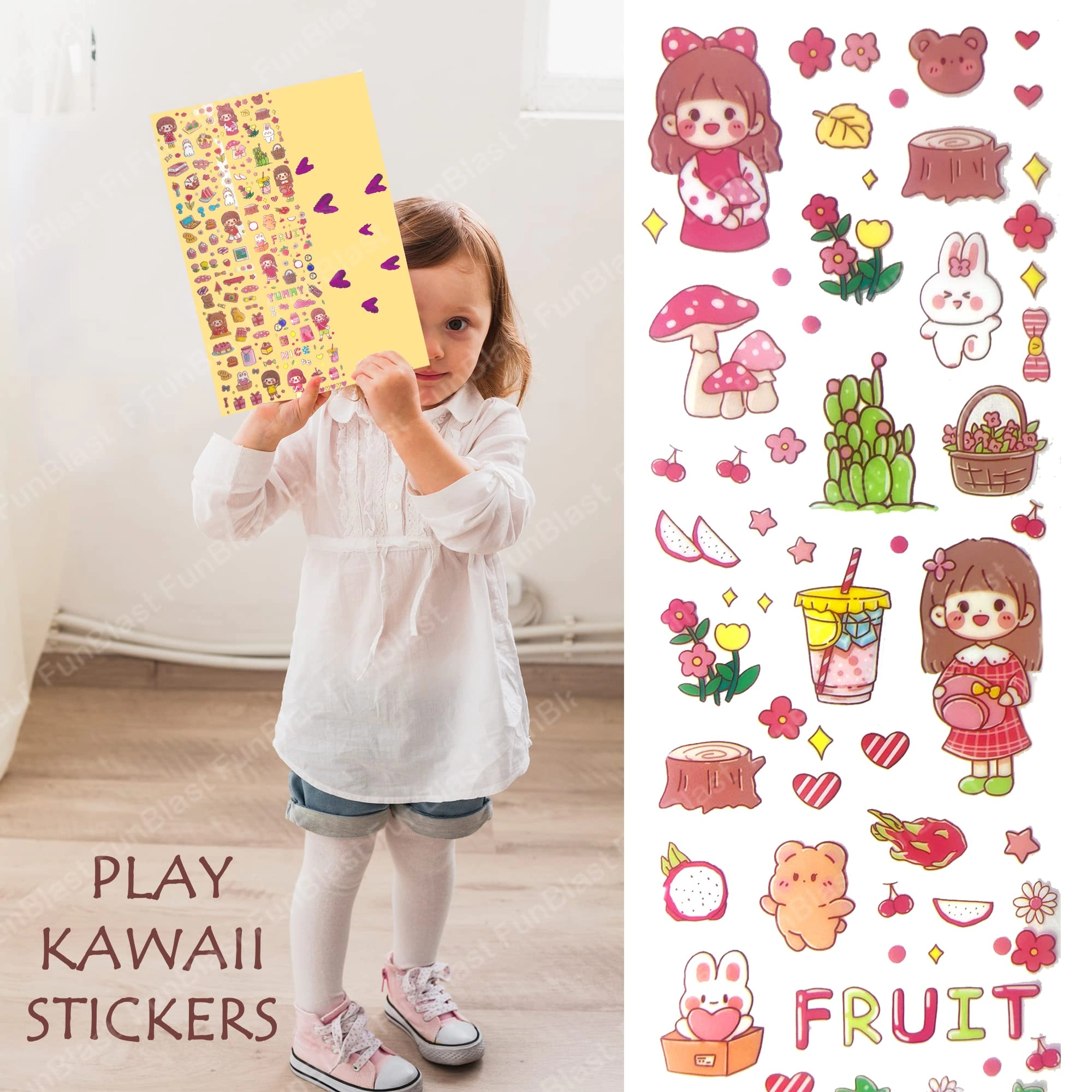 Cute Cartoon Theme Sticker Book 20 pcs