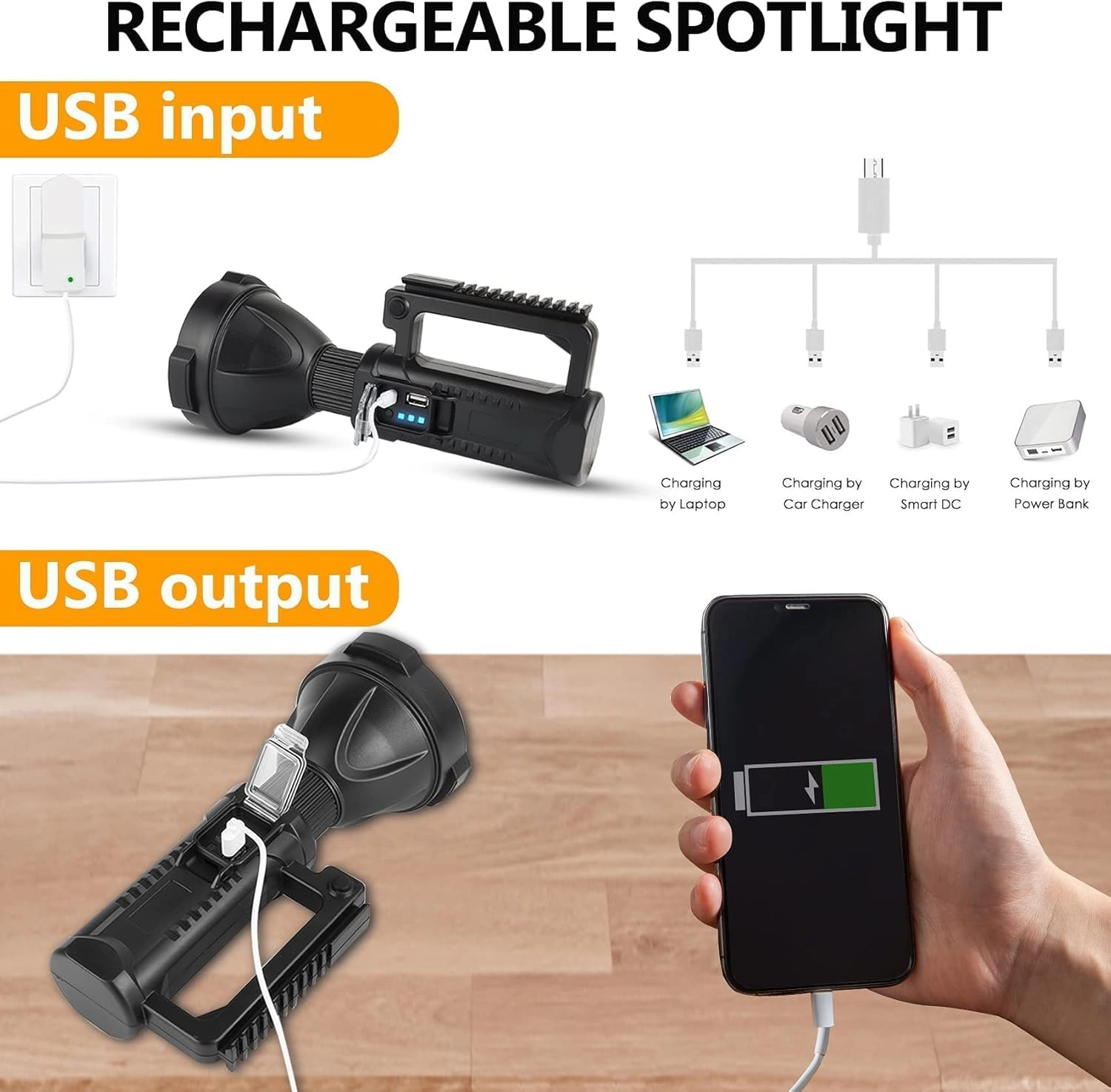 SL-01 Flashlight Rechargeable (1000000lm)