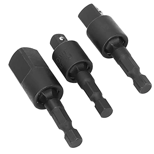 Power Drill Socket Set - 1/4in 3/8in 1/2in Hex Shank