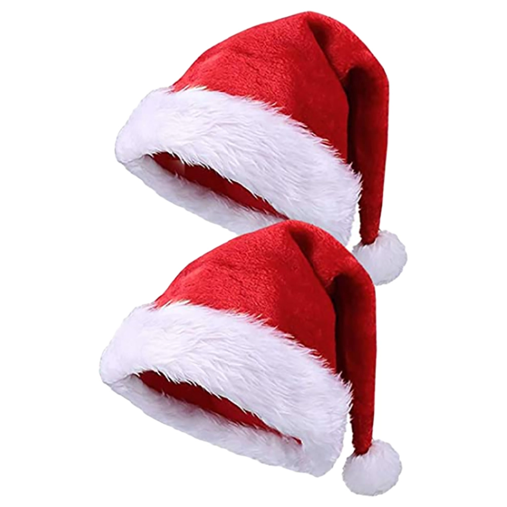 Brain Giggles 2pcs Santa Christmas Hat For Adults Santa Christmas Hat - 2pcs Adults