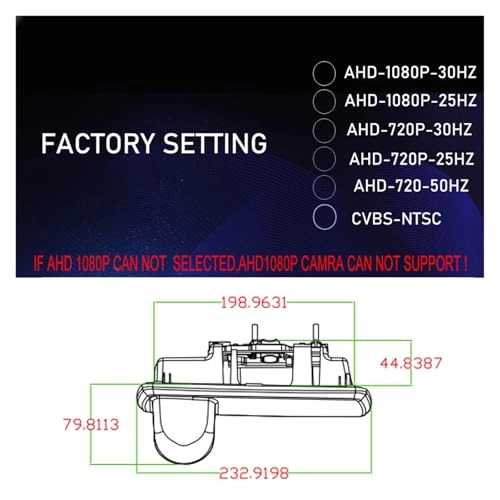 Tailgate Handle Backup Reverse Camera - Night vision RCA 1920*1080