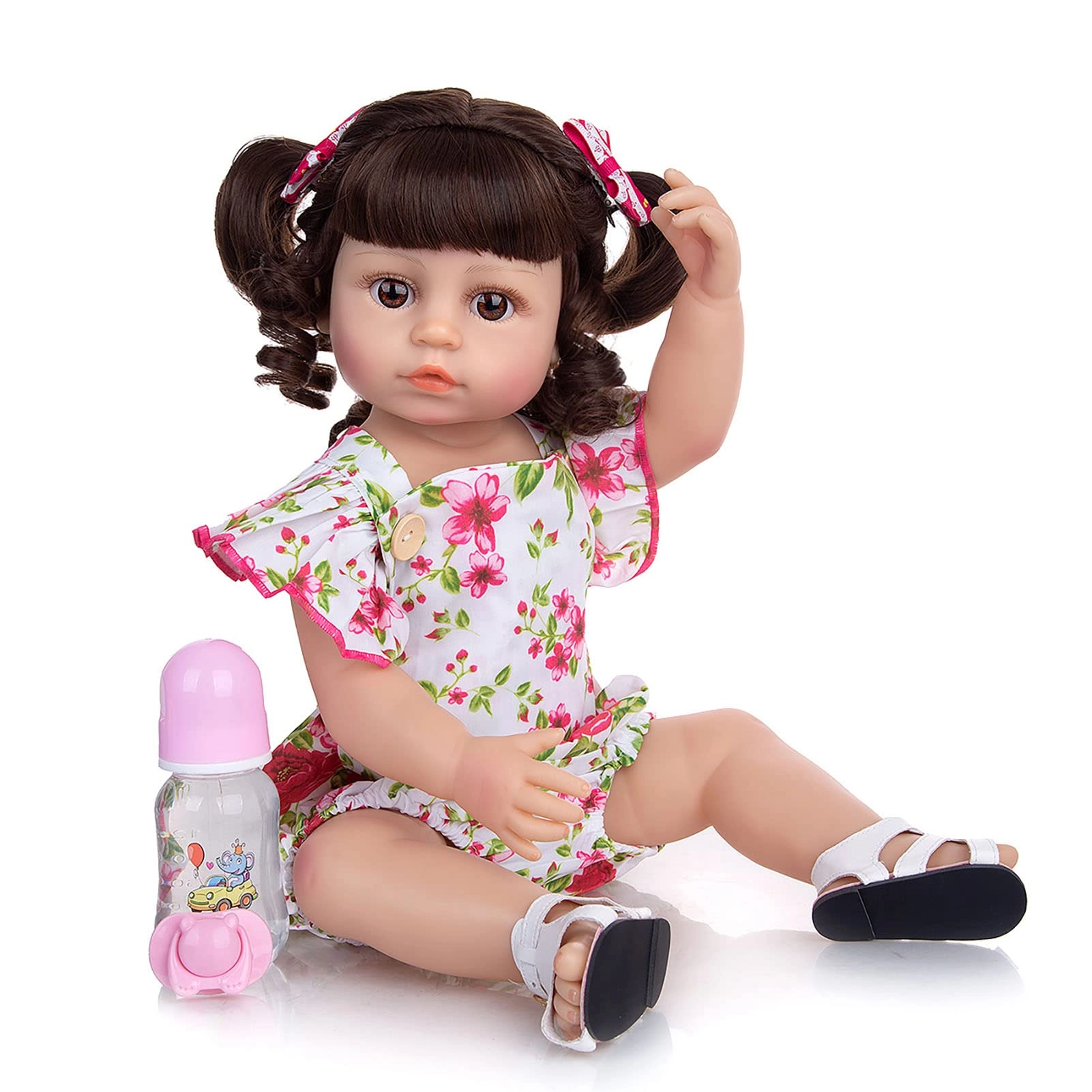 Reborn Baby Doll - 22 Inch Vinyl Brown Eyes