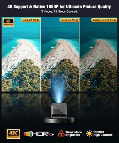 4K Smart Projector - 1920 x 1080 800 ANSI lumens