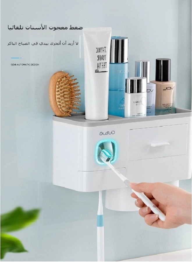 Toothbrush Holder - Wall mounted 4 toothbrush slots