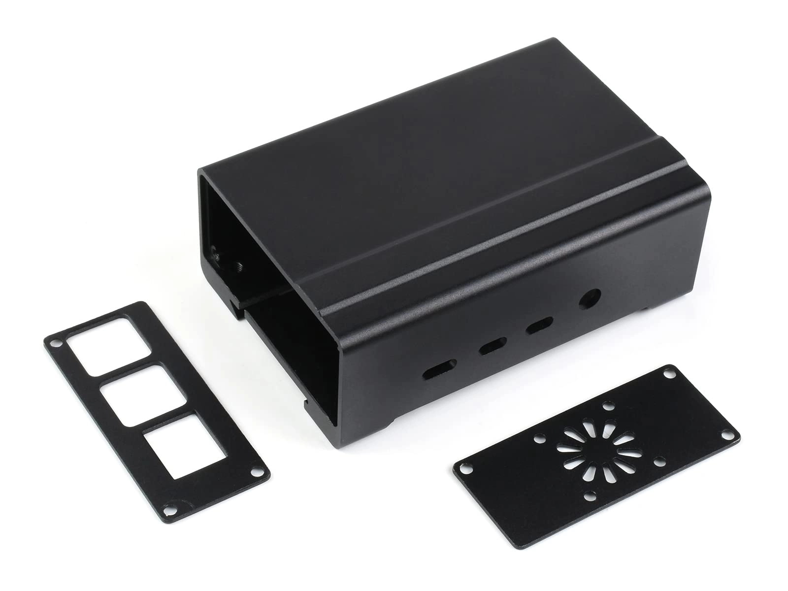 Waveshare DIN Rail Aluminum Case for Raspberry Pi 4 - Cooling Fan Heatsinks