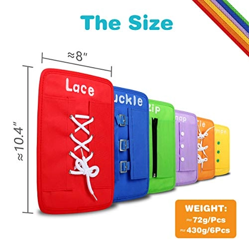 Basic Life Skills Dressing Board - 3 years+ 6 pieces