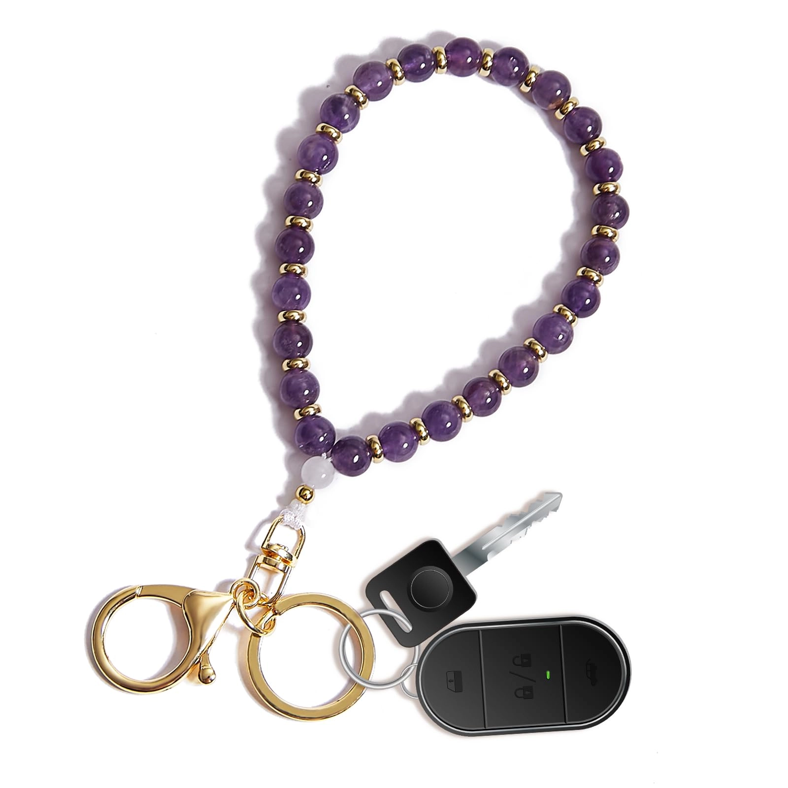 Beaded Keychain Wristlet - crystal keychain