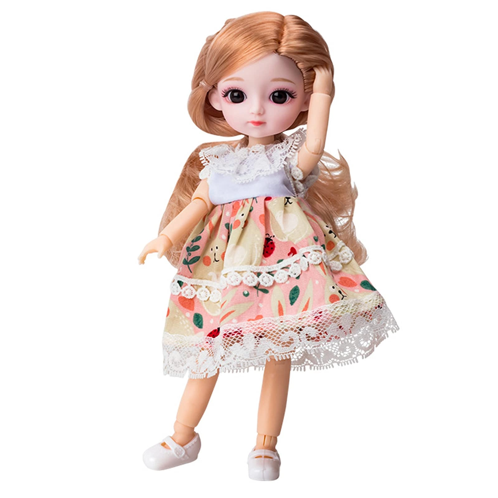 ZF4KYHY Fashion Doll - 13 Flexible Joint 20cm Light Orange