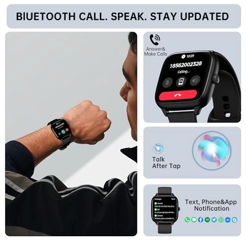 Health Fitness Tracker - 1.72" Multi-color LED 24/7 Heart Rate Monitor 120+ Sport Modes