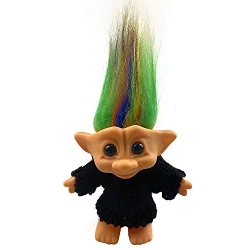 Lucky Troll Doll - 7.5in Wool Black