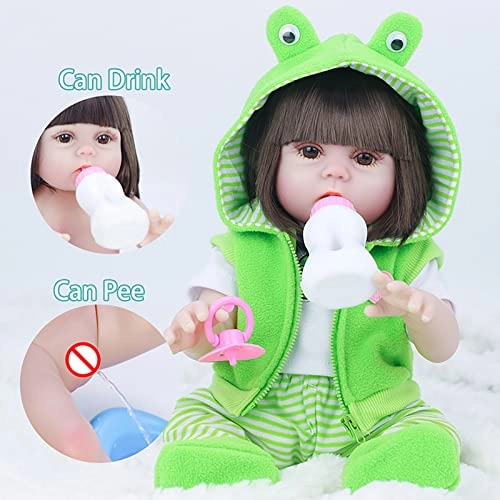 Reborn Baby Doll - 22 Inch Vinyl Brown Eyes