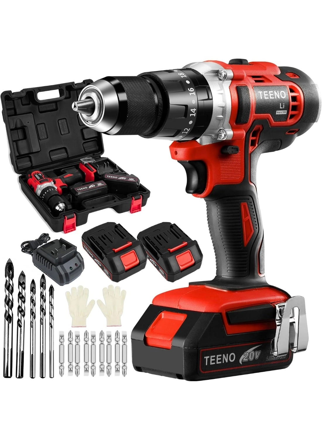 Cordless Drill Set - 2x2.0Ah