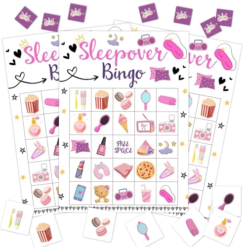 WwongxianB Sleepover Party Bingo Game - 24 pcs
