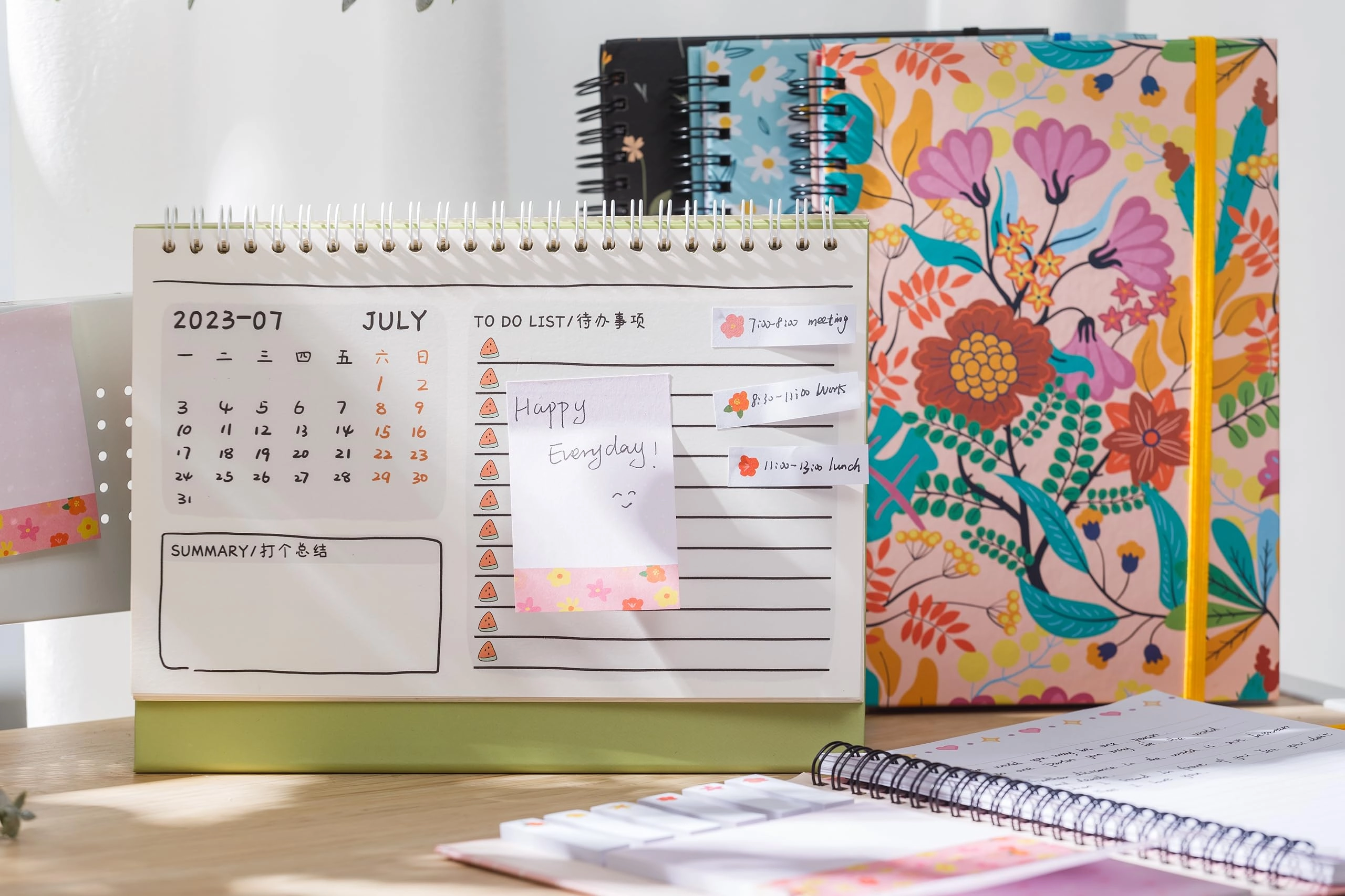 Sticky Notebook A5 Hardcover - Lined 450 Sheets