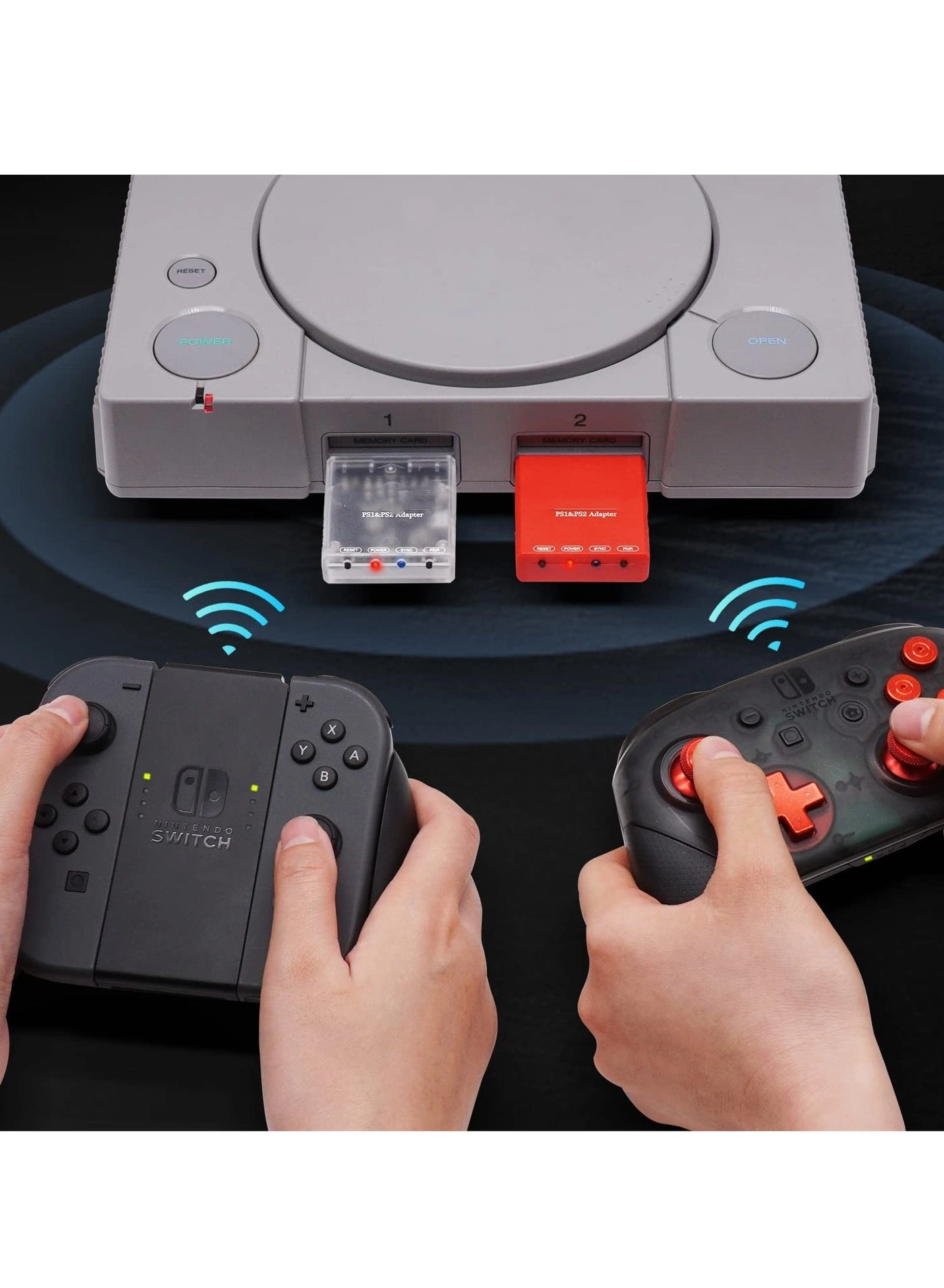 Wireless Controller Adapter - Wireless PS1/PS2 PS3 PS4 PS5 Xbox One S Series X/S Switch Pro