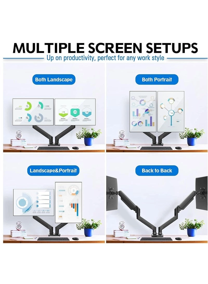 Dual Monitor Stand - Dual 13-32 inch VESA 75/100mm
