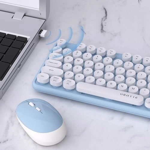 Colorful Computer Wireless Keyboard Mouse Combos - Wired/Wireless