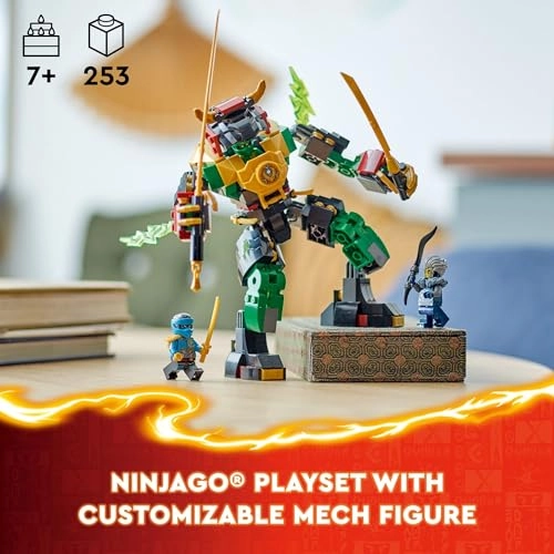 NINJAGO Lloyd’s Elemental Power Mech (71817) - Customizable 3 Minifigures