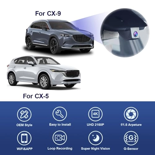Dash Cam 2160P for Mazda CX-5 & CX-9