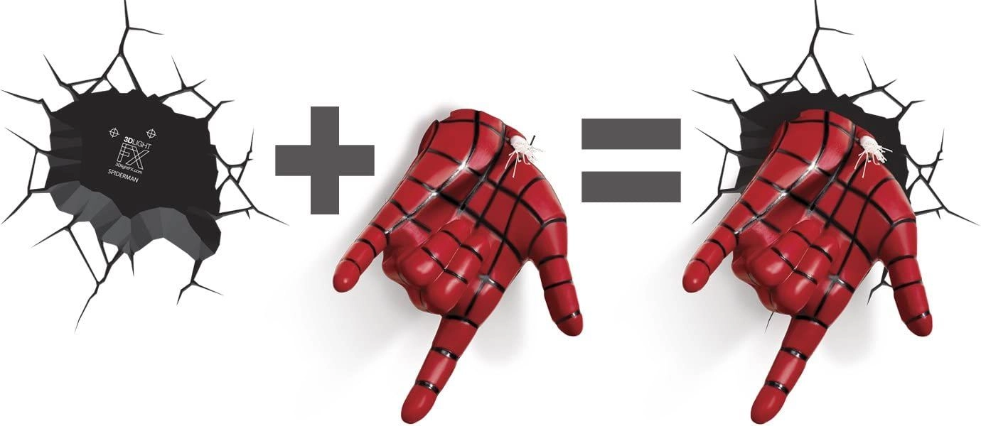 Spiderman Hand - 3D Wall Light