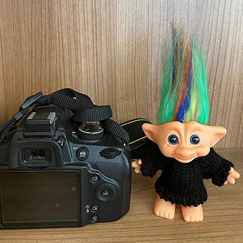 Lucky Troll Doll - 7.5in Wool Black