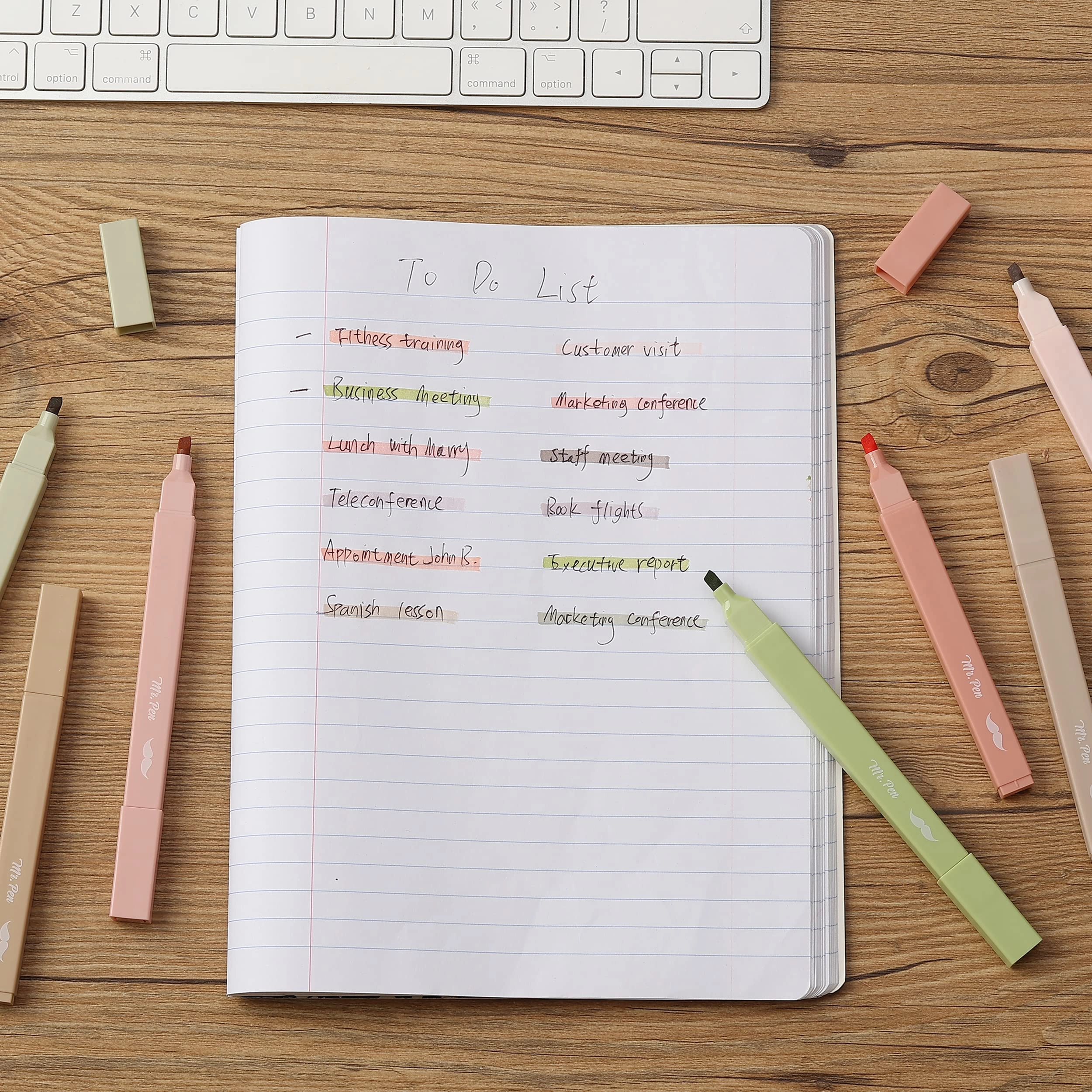 Aesthetic Highlighters - Boho Colors Chisel