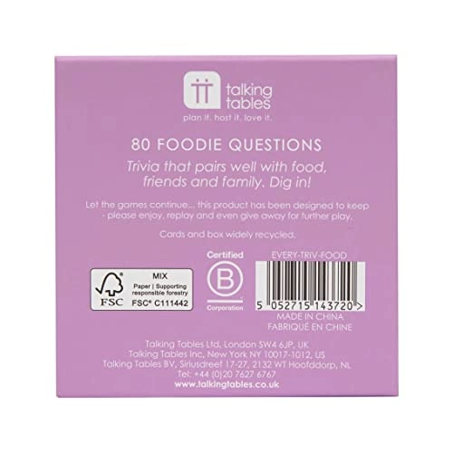 80 Dishes Food Trivia Game - English 5 years and up