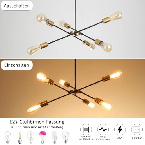 Modern Living Room Chandelier - Dimmable