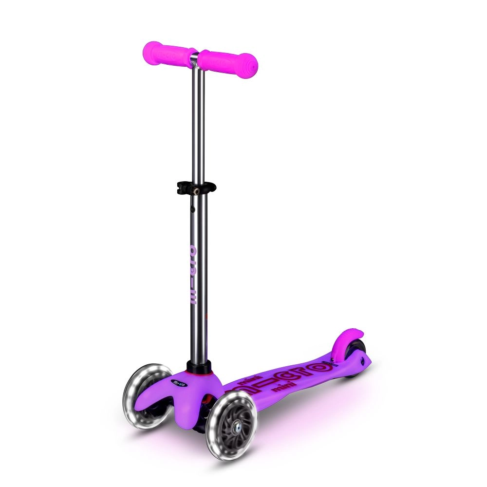 Mini Deluxe 3-Wheel Kick Scooter – 120/85 mm LED