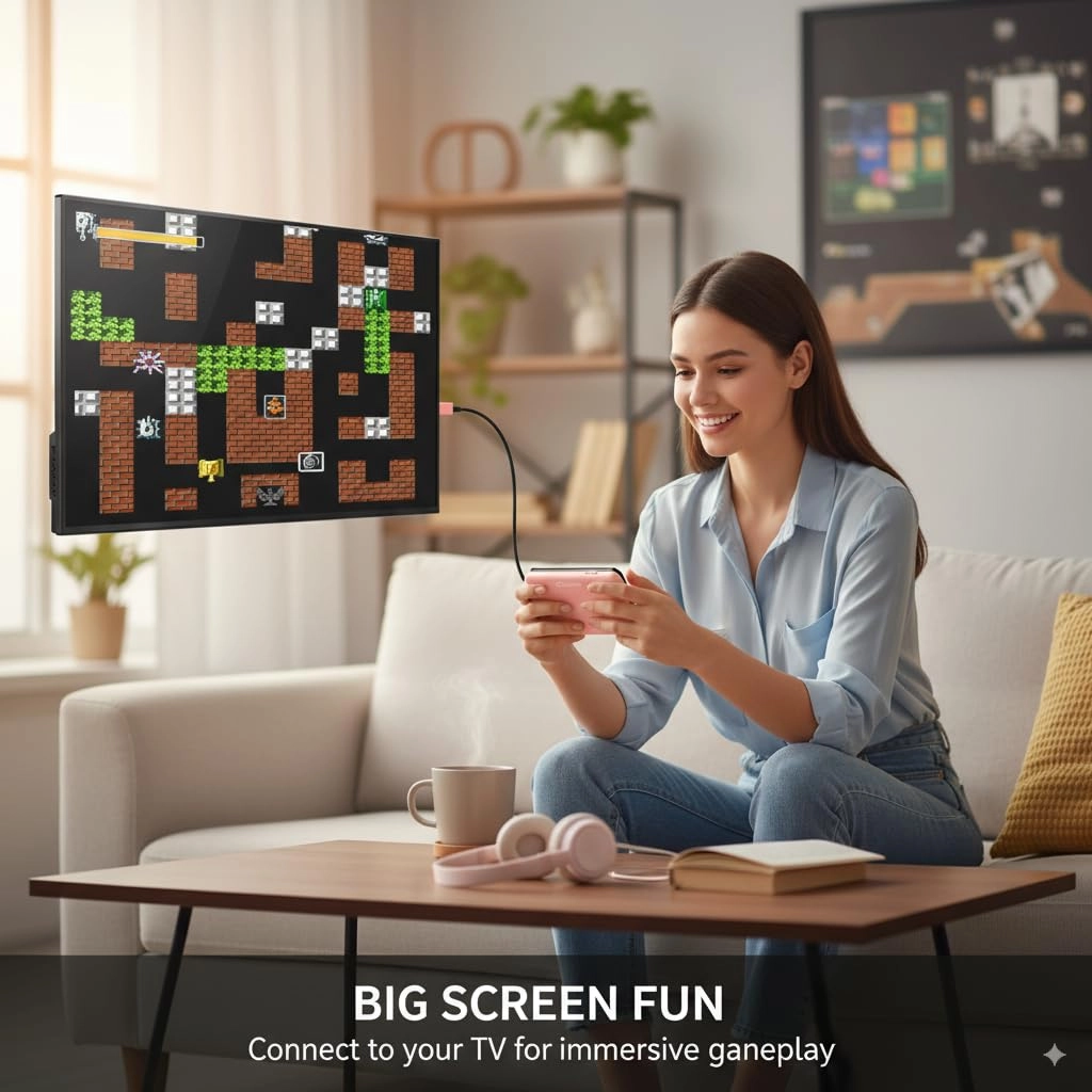 Handheld Game Console - 666 Retro Games 3.5 Inch LCD Screen