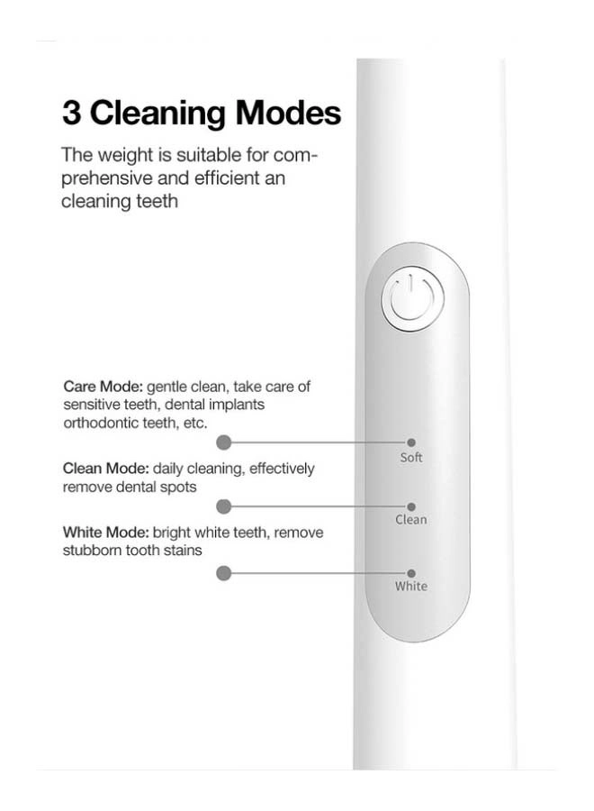ElectricToothbrushDYS01 - Baby White Smart timming reminder