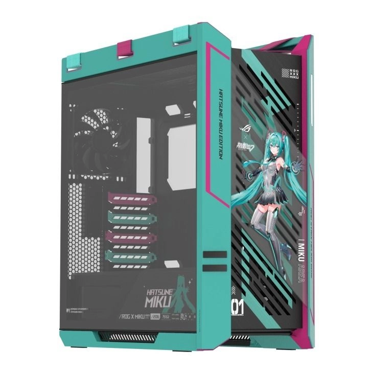 ROG x Hatsune Miku Gaming PC - 9950X3D 64GB 2TB + ROG Strix XG27ACMEG-G - 27-inch QHD + ROG Strix Arion - 2TB + ROG T-Shirt