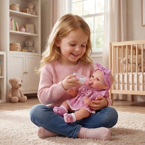 Reborn Baby Doll - 17 Inch Vinyl Cotton Girl Ages 3+