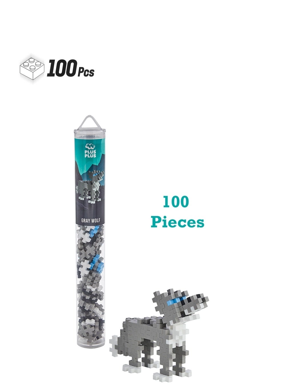 Plus-Plus Wild Animals Wolf - 100 pcs