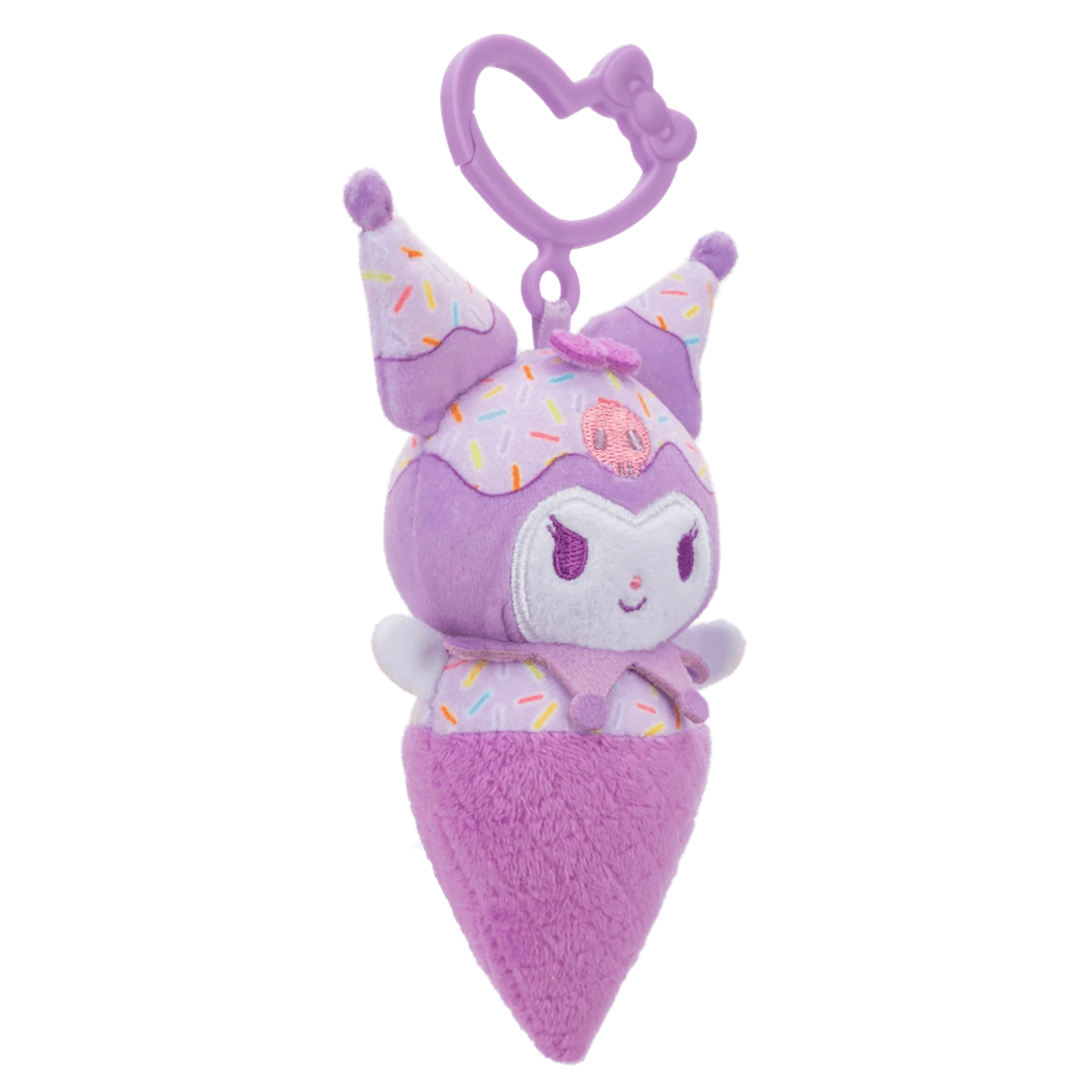 Kuromi W1 Plush Clip-On - Embroidered Collectible