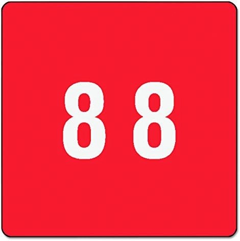 Smead DCC Color-Coded Numeric Label - 250 labels 1-1/2 W x 1-1/2 H