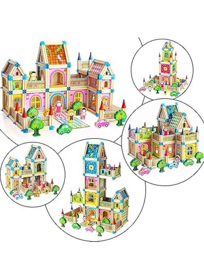 Wooden Construction Bricks - 268pcs