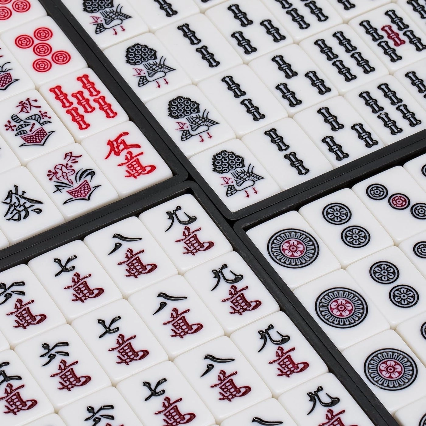 Riichi Mahjong Set - 144 tiles white