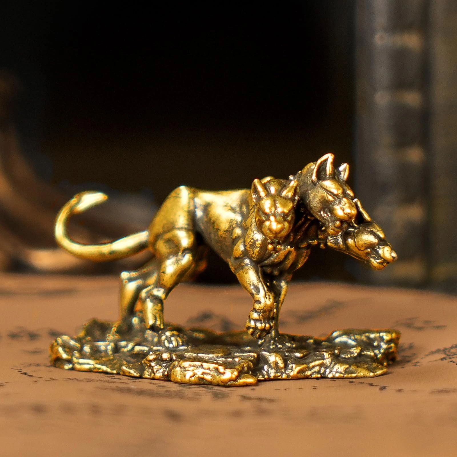 Cerberus Statue - Brass