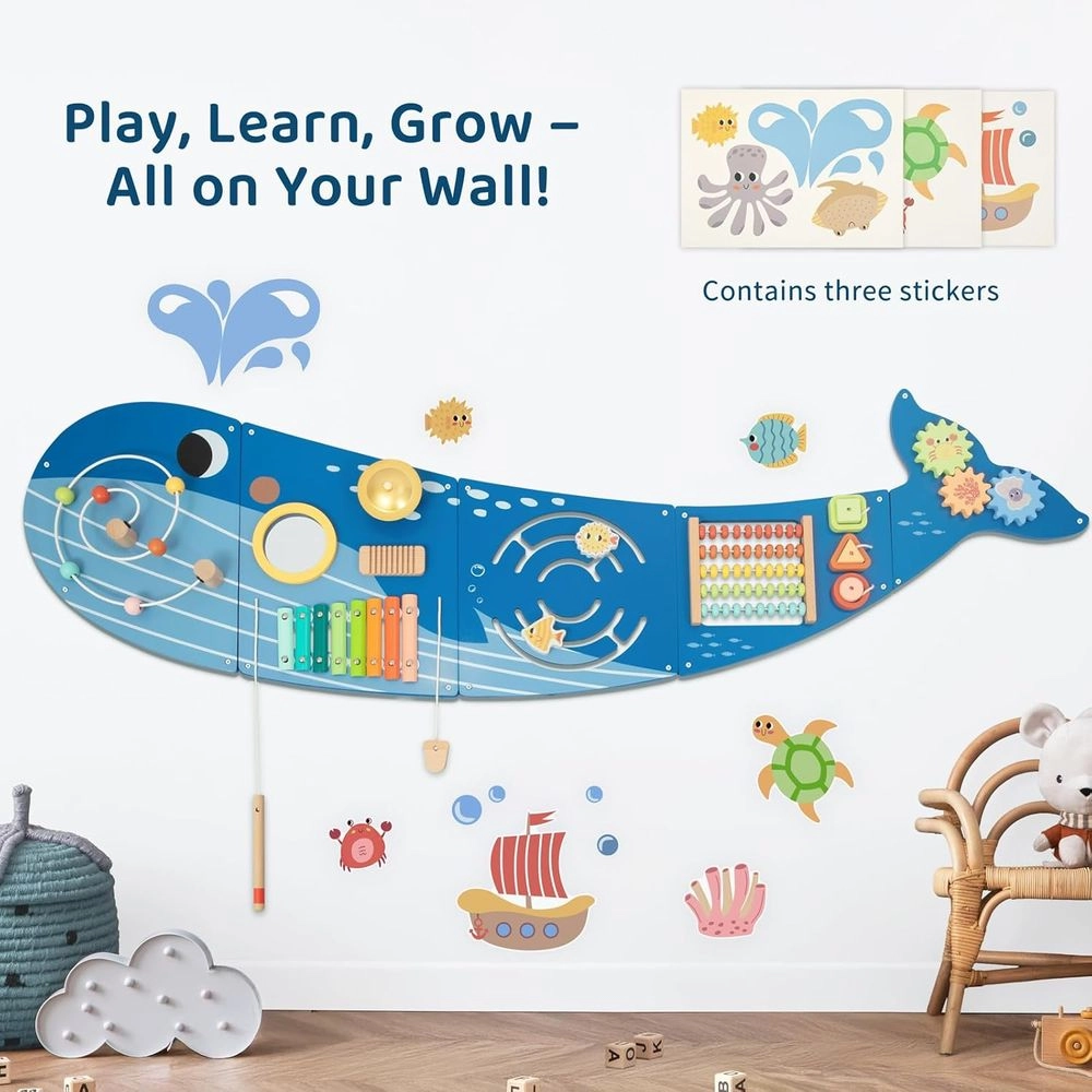 Activity Wall Panel - Whale Suitable for 3 Years & Above.